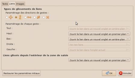 Options Easy DragToGo pour les liens Options Easy DragToGo pour les liens