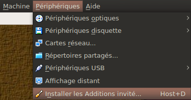 Montage de l'ISO des Guest Additions